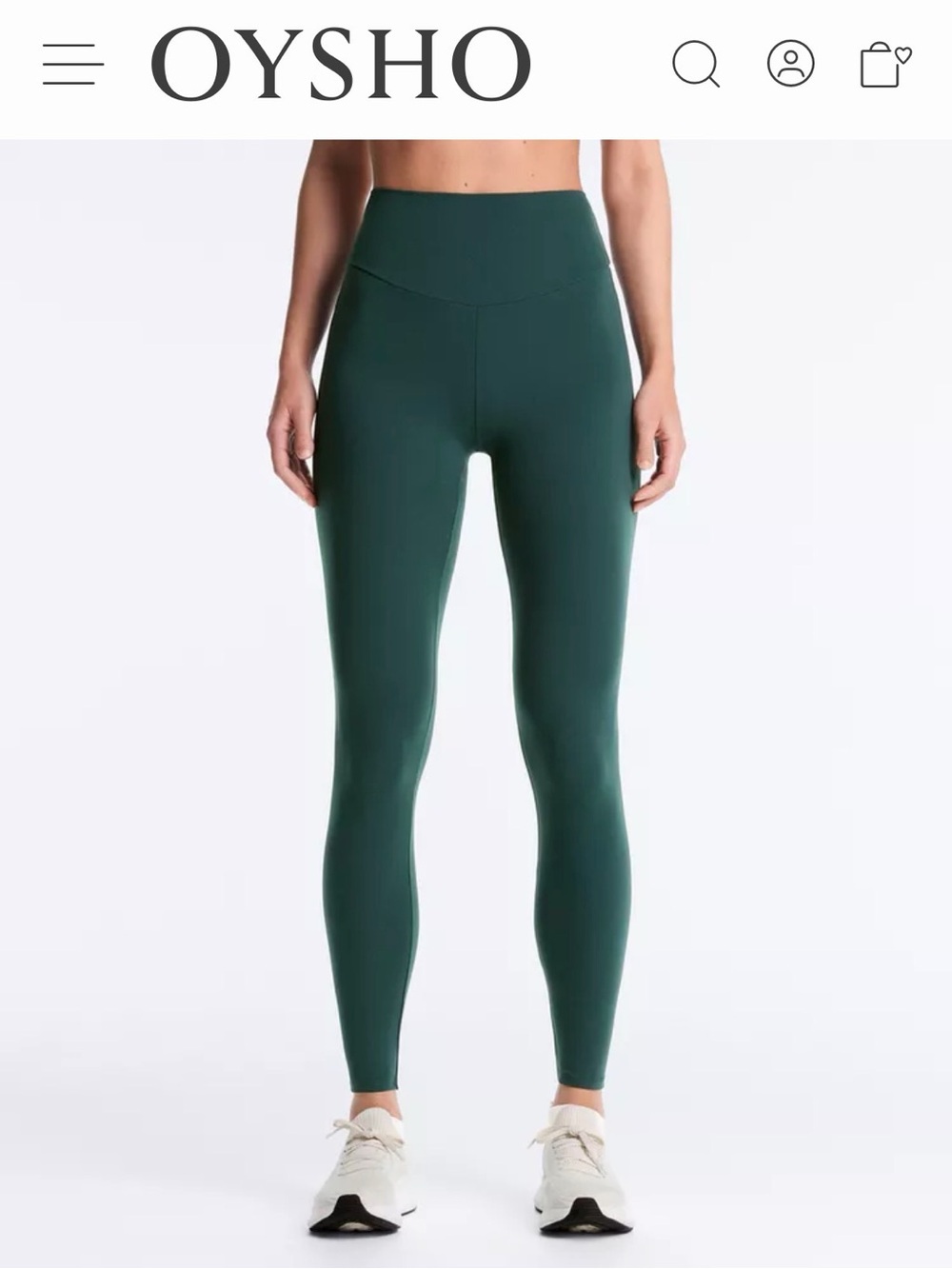 Oysho comfortlux High-Waist Leggings — Deep Green L